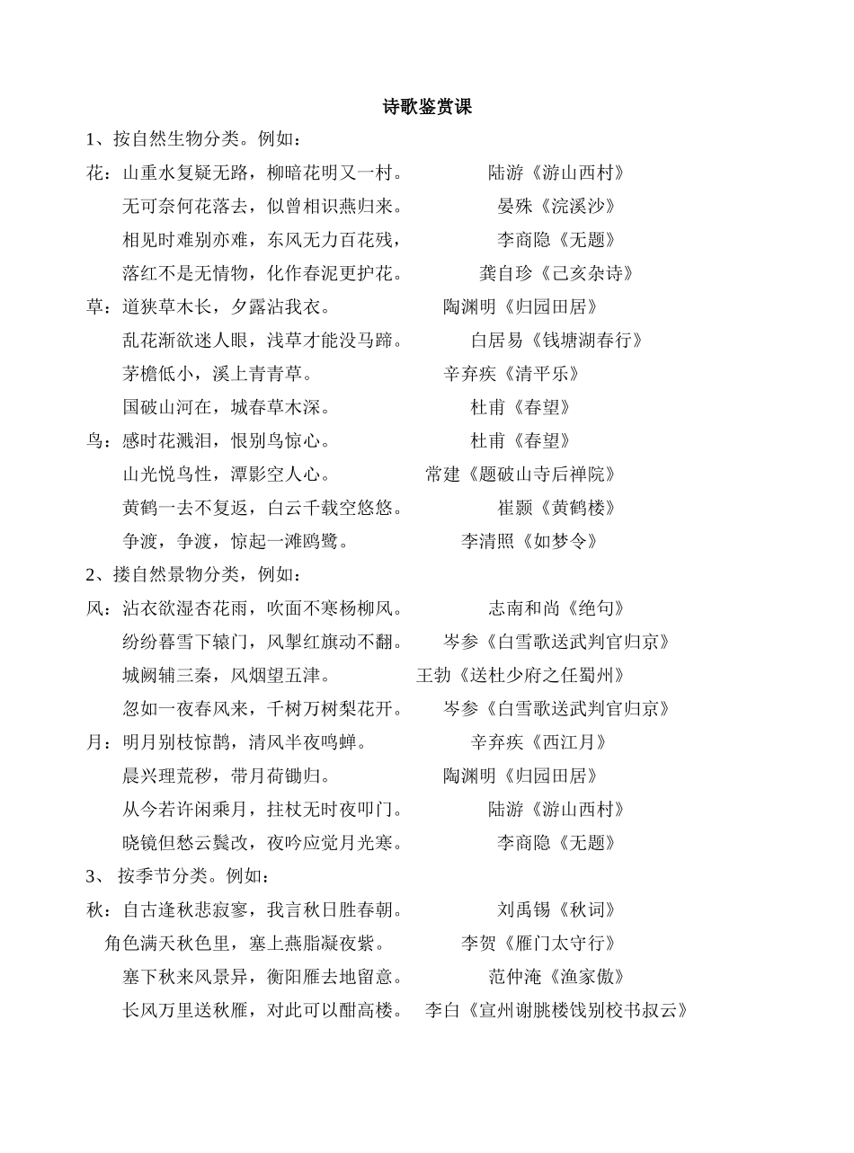 诗歌欣赏汇集_第1页