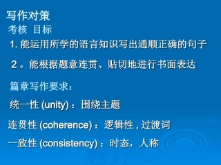 高中英语写作常见错误句子类型课件