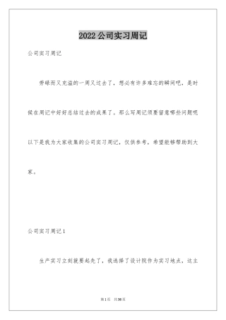 2024公司实习周记