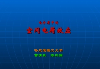 雷清泉院士_电介质中的空间电荷效应