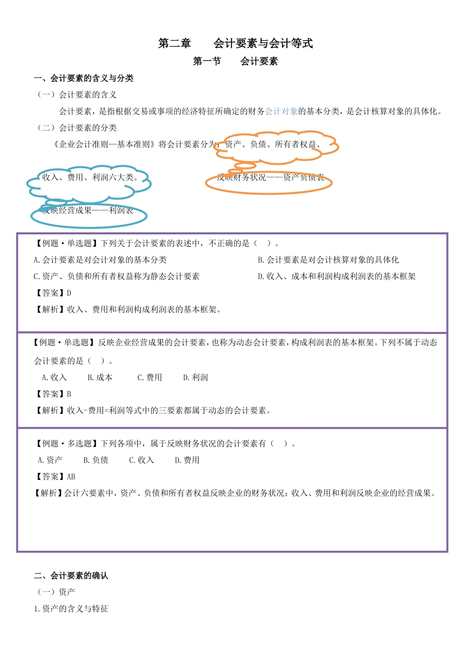 新版会计基础讲义第二章_第1页