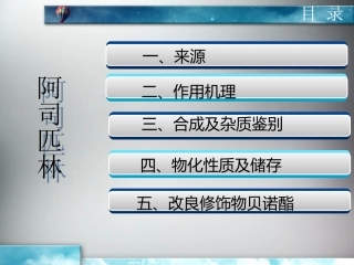 阿司匹林及其药理