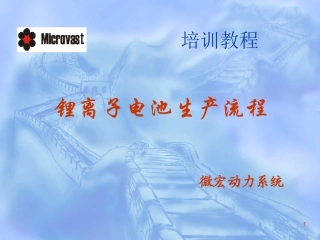 锂离子电池生产流程