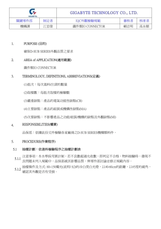 铁件类IO CONNECTOR外观检验规范