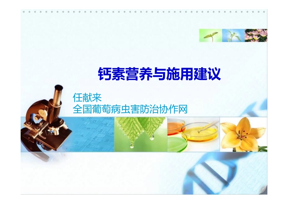 钙素营养与施用建议_第1页