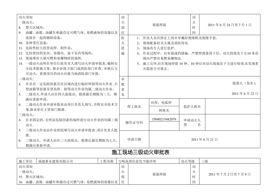 施工现场三级动火审批表_第2页