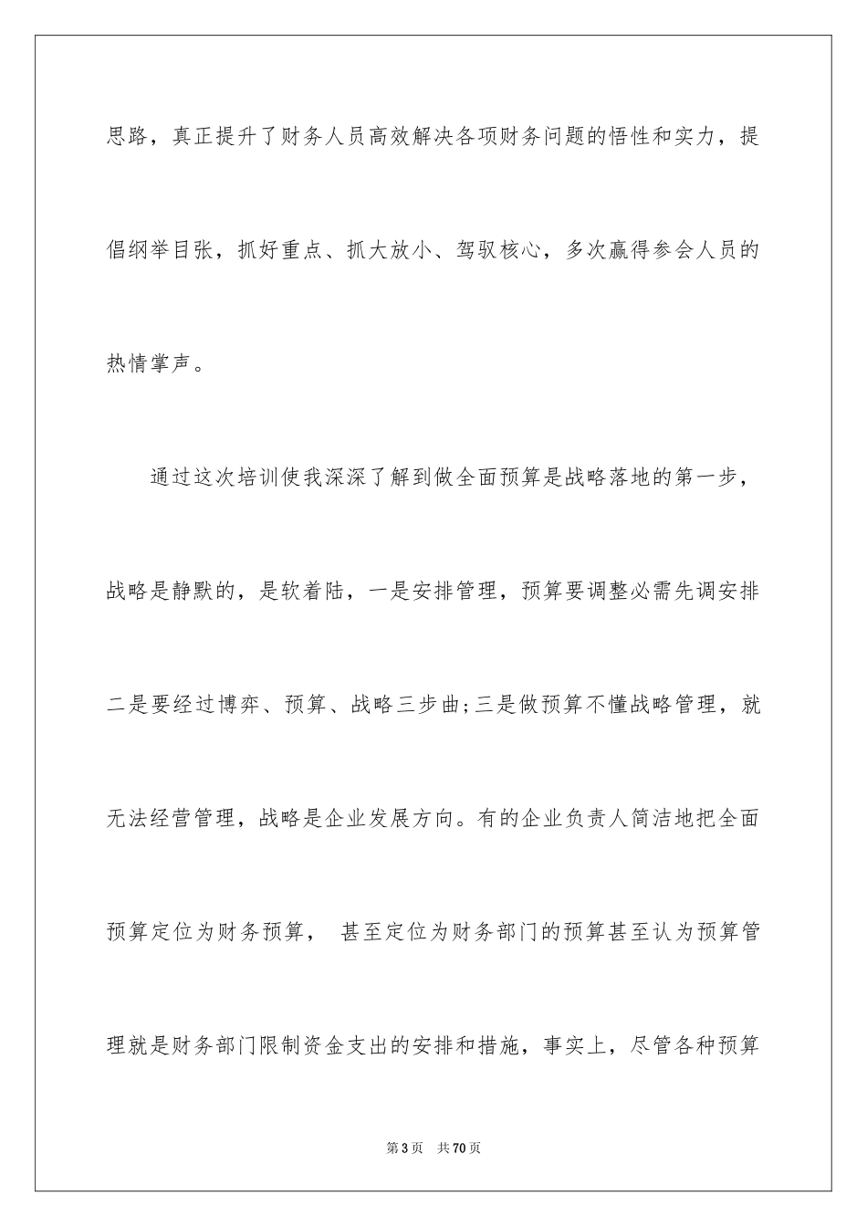 2024全面预算心得体会_第3页