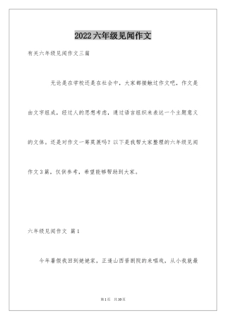 2024六年级见闻作文_5