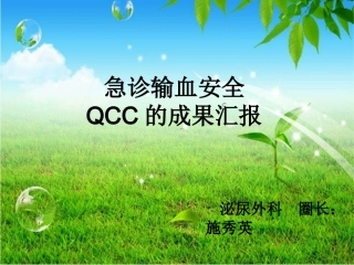 输血安全护理质量QCC