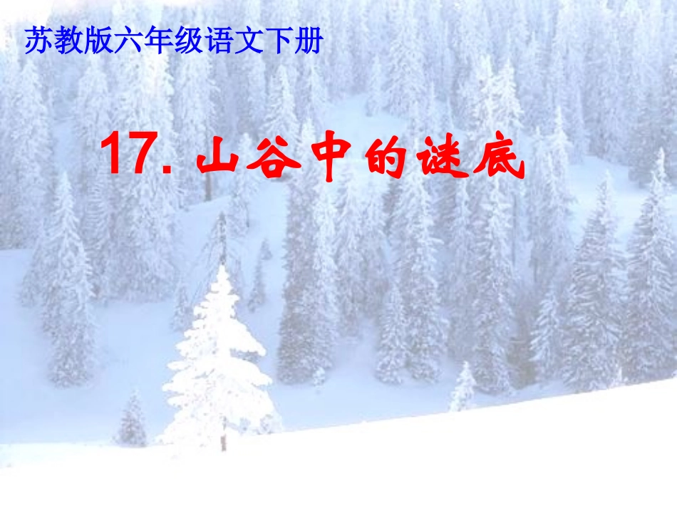 山谷中的谜底_第1页