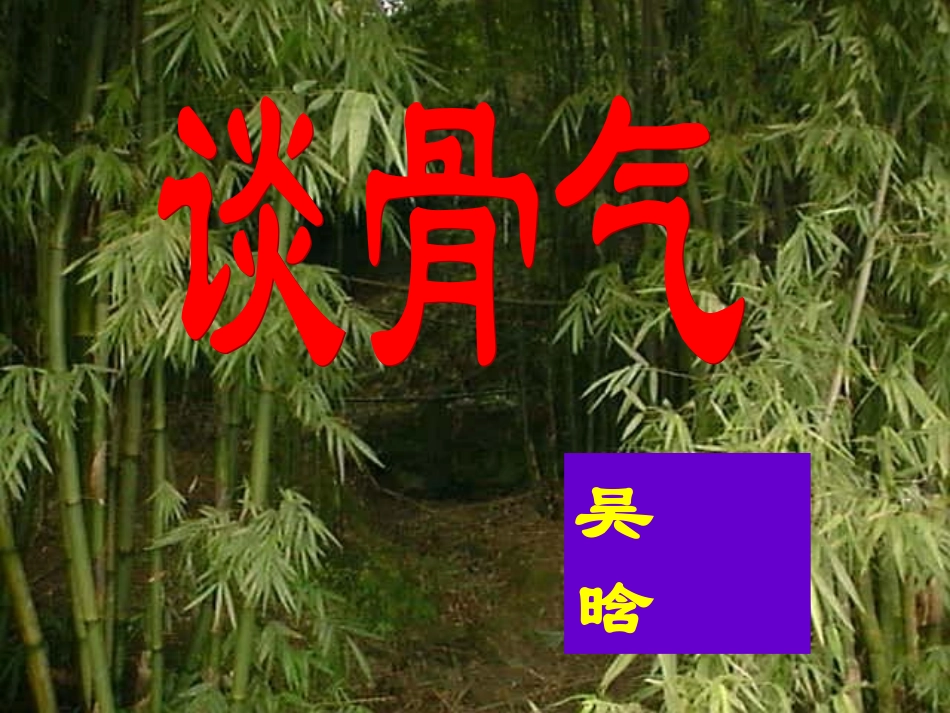 谈骨气ppt_第2页