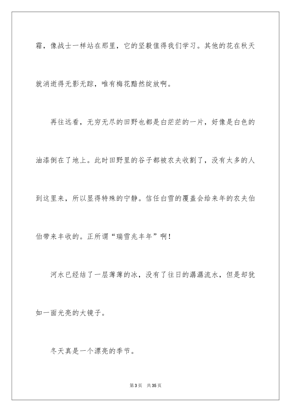 2024冬天的美景作文_2_第3页