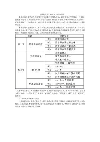简易方程知识结构