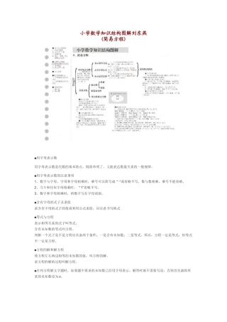 小学数学知识结构图解5刘东燕
