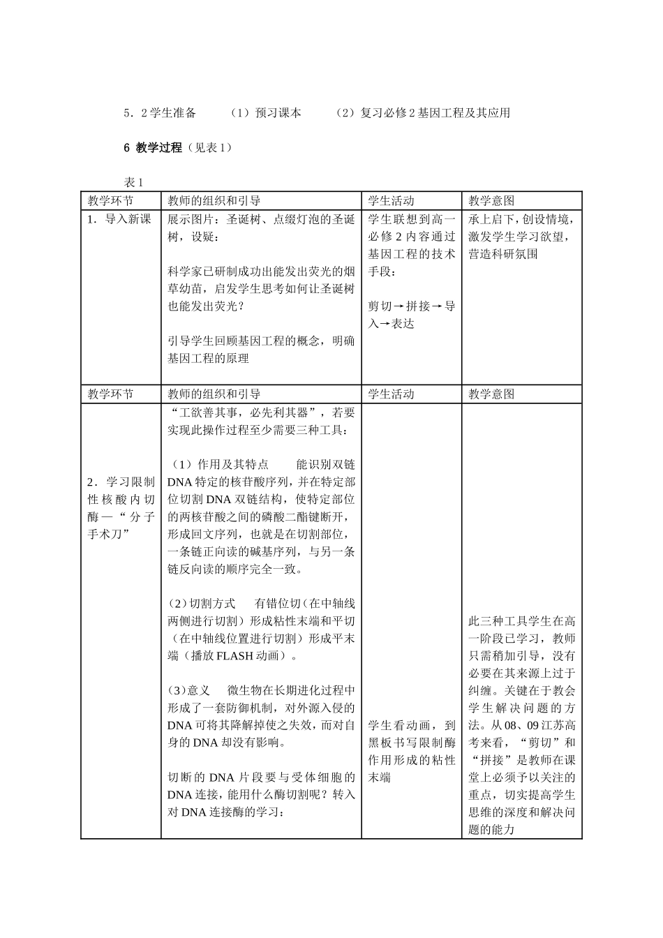 v基因工程的基本操作程序教学设计_第2页