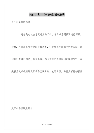 2024大三社会实践总结