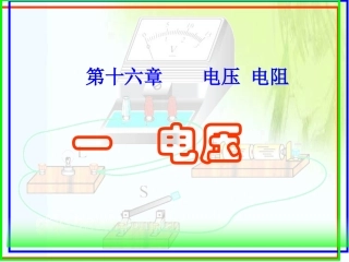 人教版物理最新版161电压