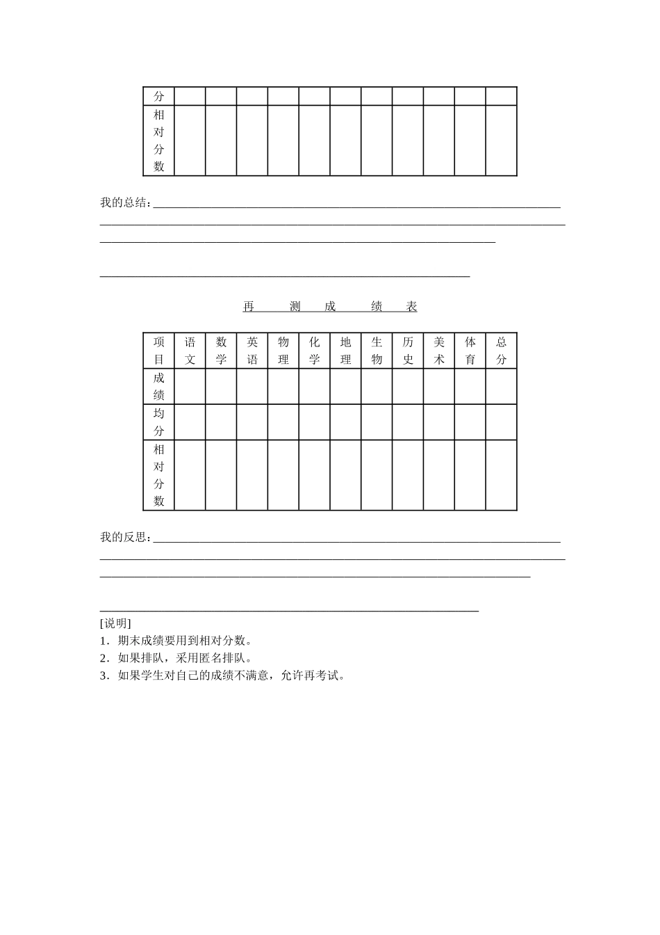 荷花中学学生成长档案_第3页