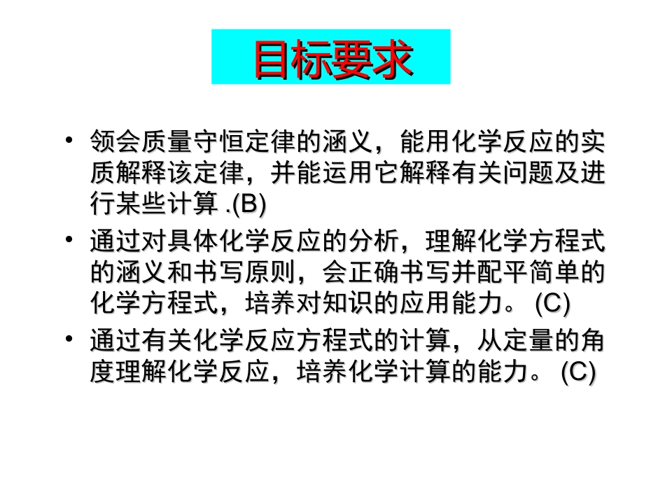 九年级化学第五单元化学方程式复习课件_第2页