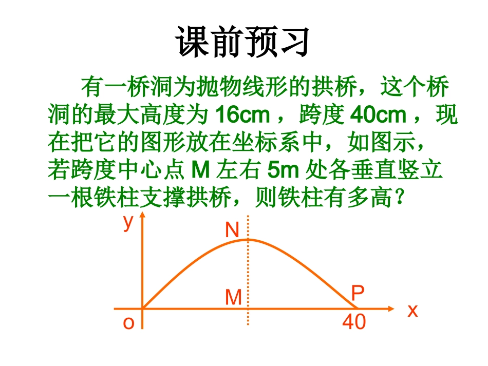实际问题与二次函数拱桥问题_第2页