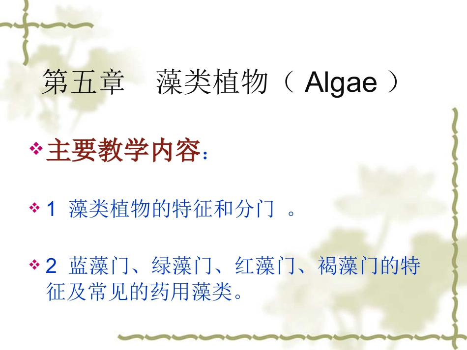 药用植物学-第5章--藻类植物_第1页