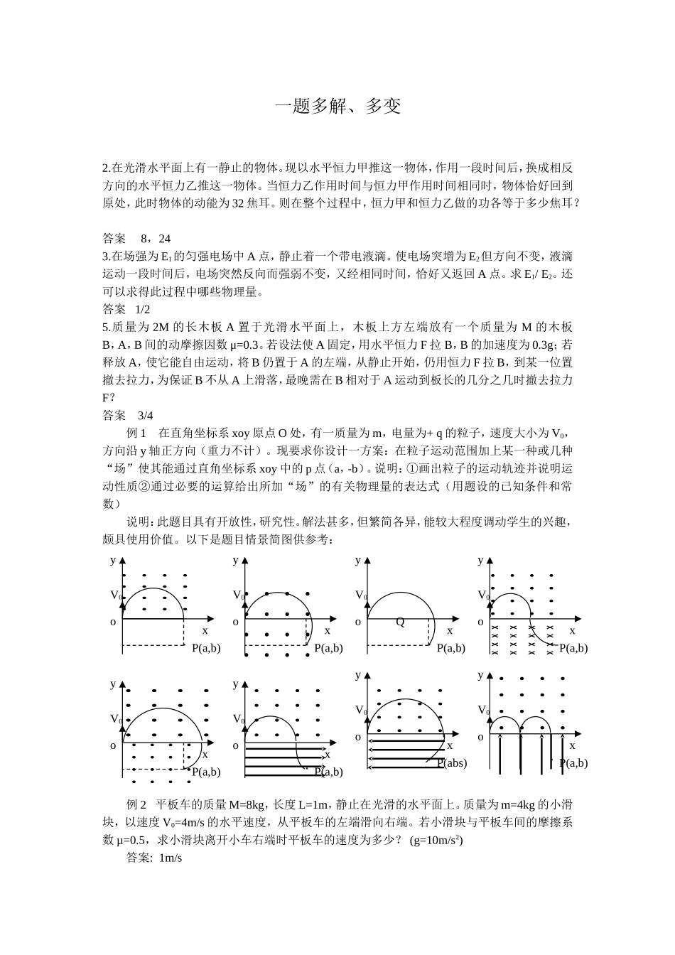 高中物理一题多解_第1页