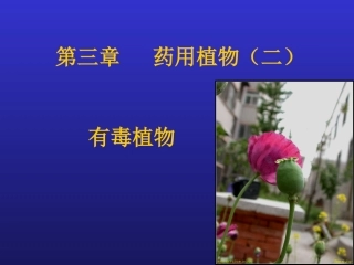 药用植物二-有毒植物