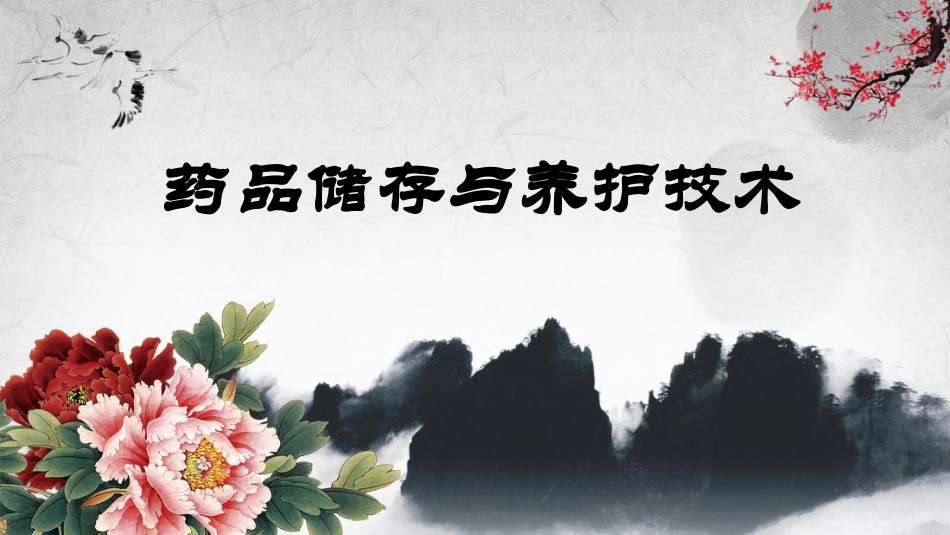 药品储存与养护技术第一章_第1页
