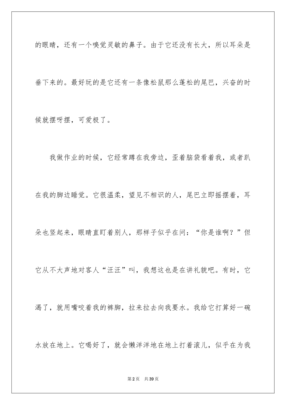 2024写狗的作文_13_第2页