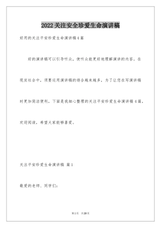 2024关注安全珍爱生命演讲稿_151