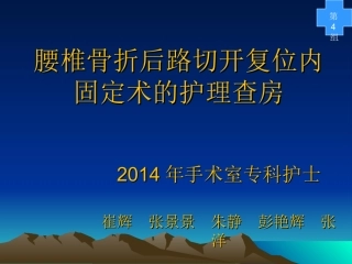 腰椎滑脱切开复位内固定术4