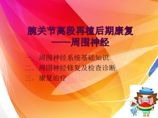 腕关节离段再植后期康复