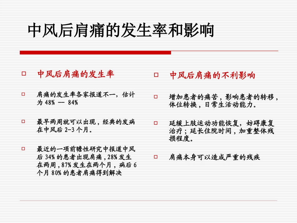 脑卒中后偏瘫肩痛的预防和治疗胡斌_第3页