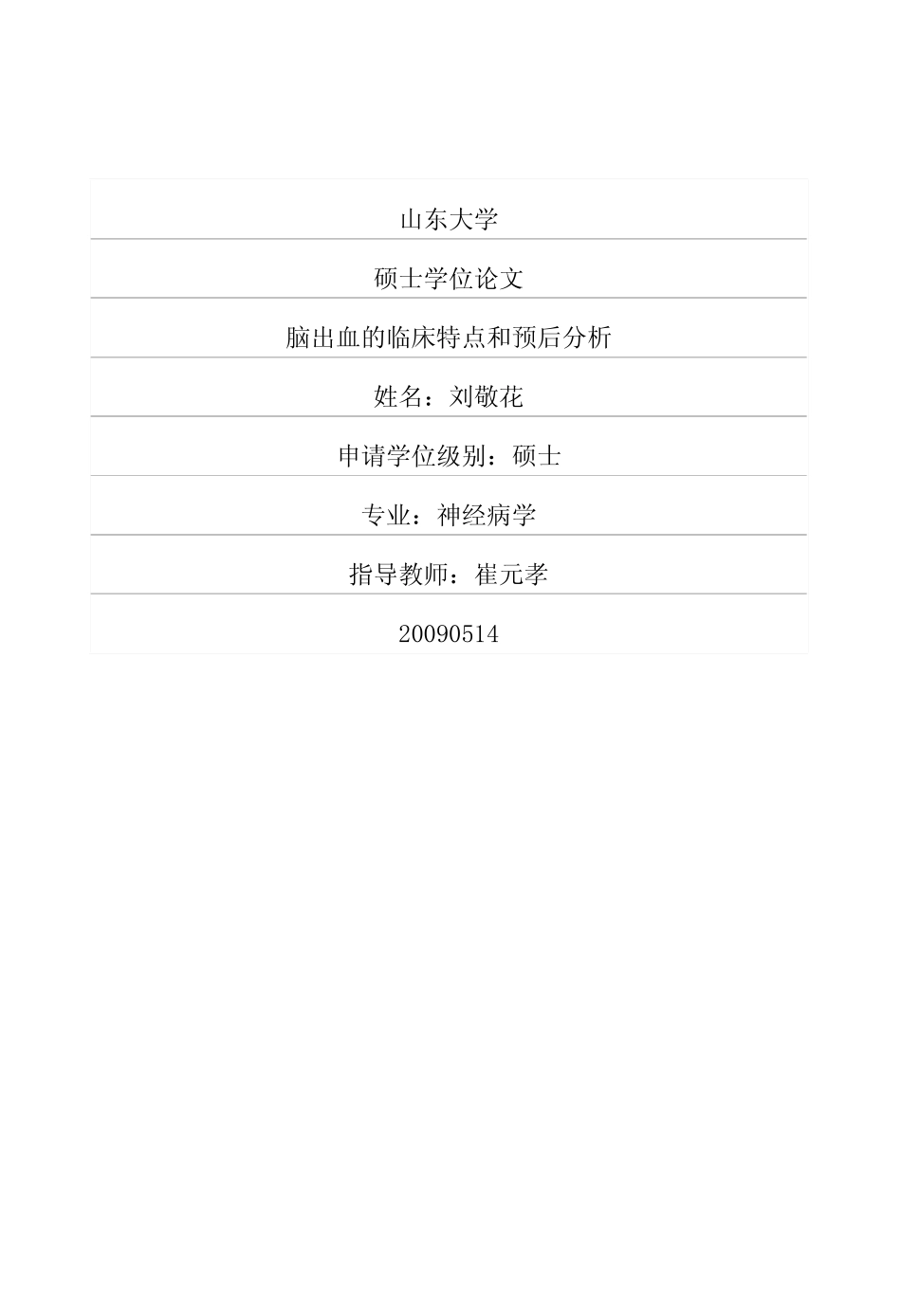 脑出血的临床特点和预后分析_第1页