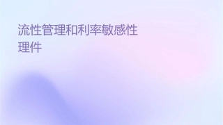 流动性管理和利率敏感性风险管理课件