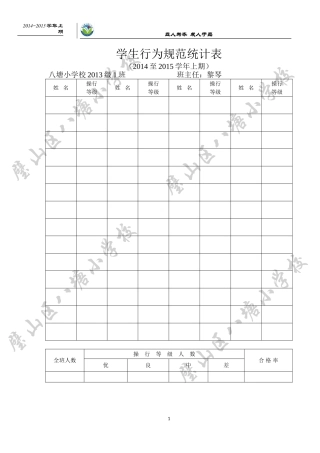 学生行为规范统计表x