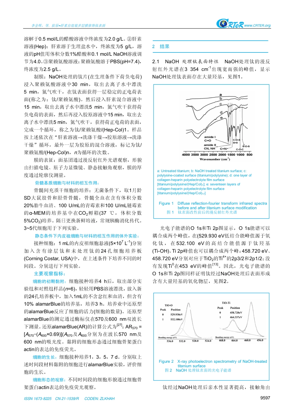 胶原-肝素自组装多层膜修饰钛表面_第3页