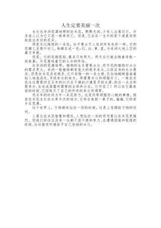 人生定要美丽一次（郭晨曦）