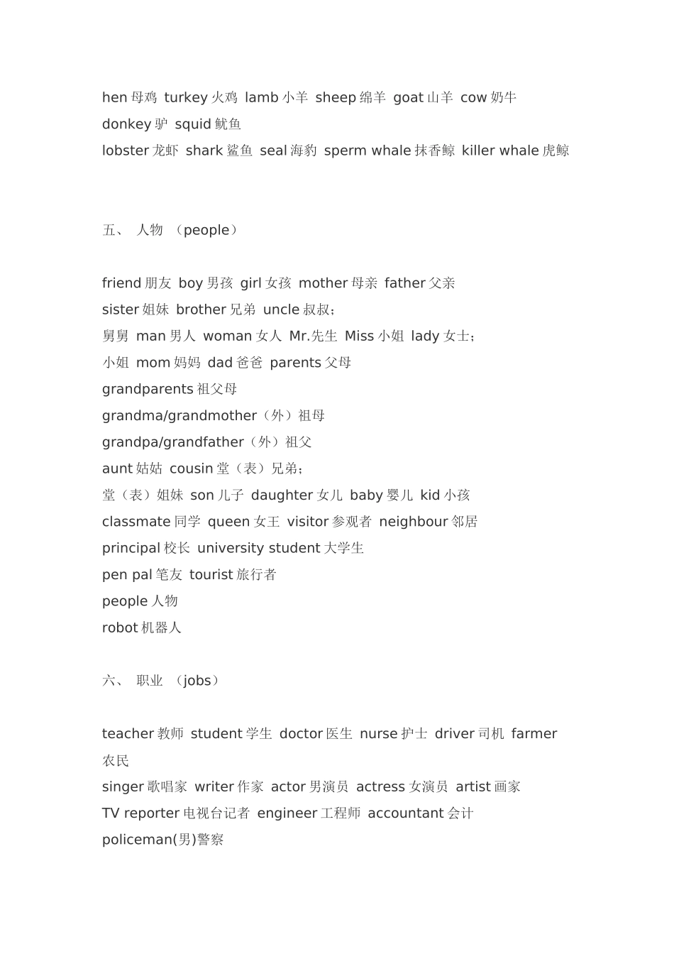 日常生活英语单词_第2页