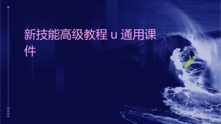 新技能高级教程U通用课件