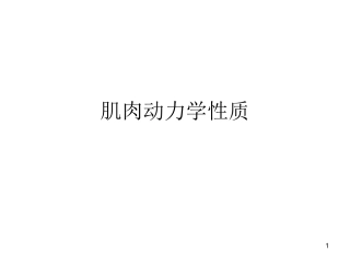 肌肉力学性质