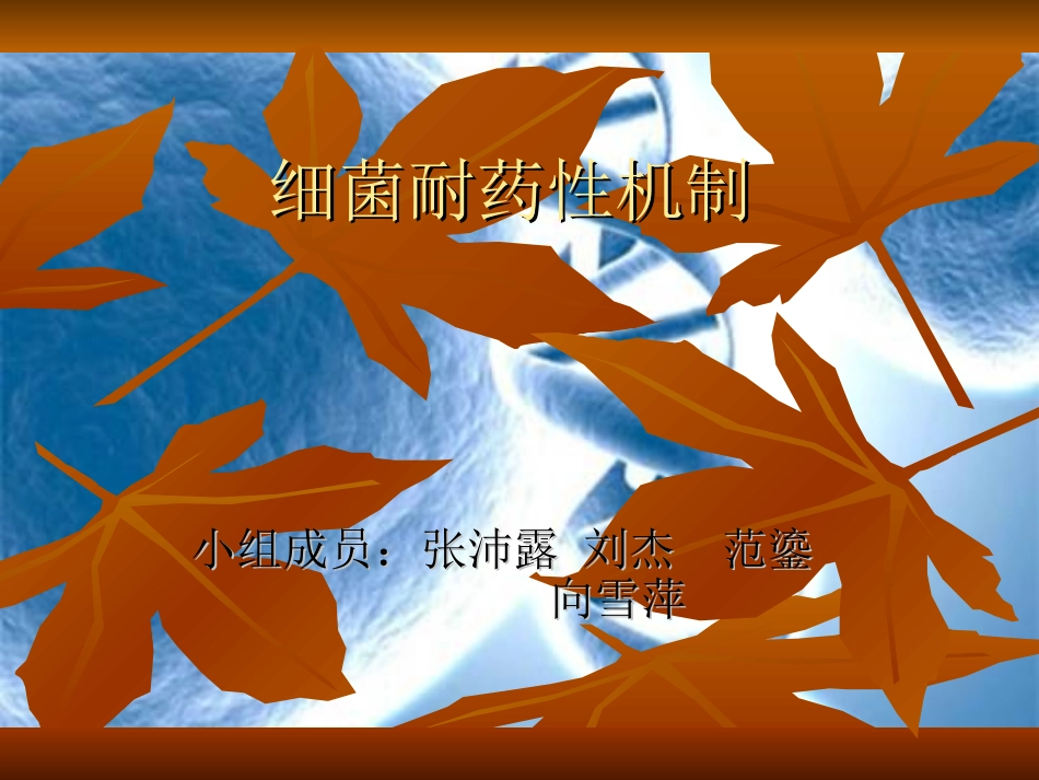 细菌的耐药性机制_第2页