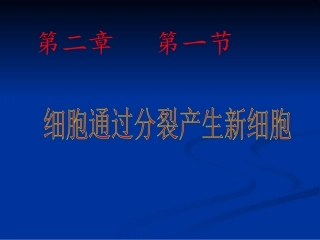 细胞通过分裂产生新细胞