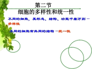 细胞的多样性和统一性市级公开课