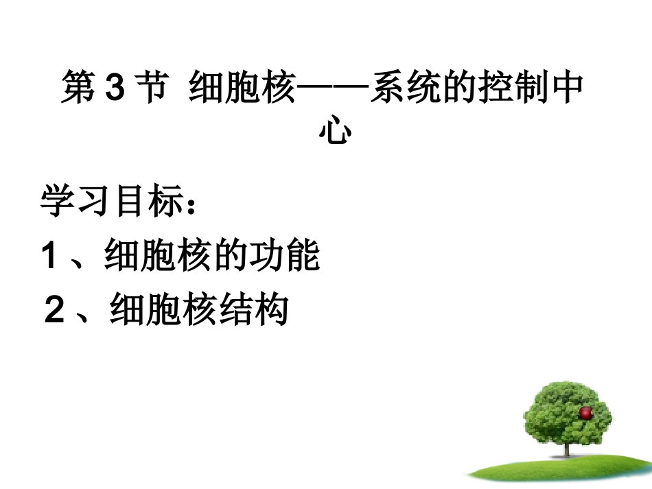 细胞核系统的调控中心(精)_第1页