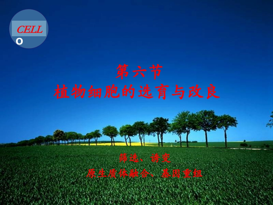 细胞工程-第三章-植物组织培养技术4-(2)_第1页