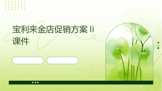 宝利来金店促销方案li课件