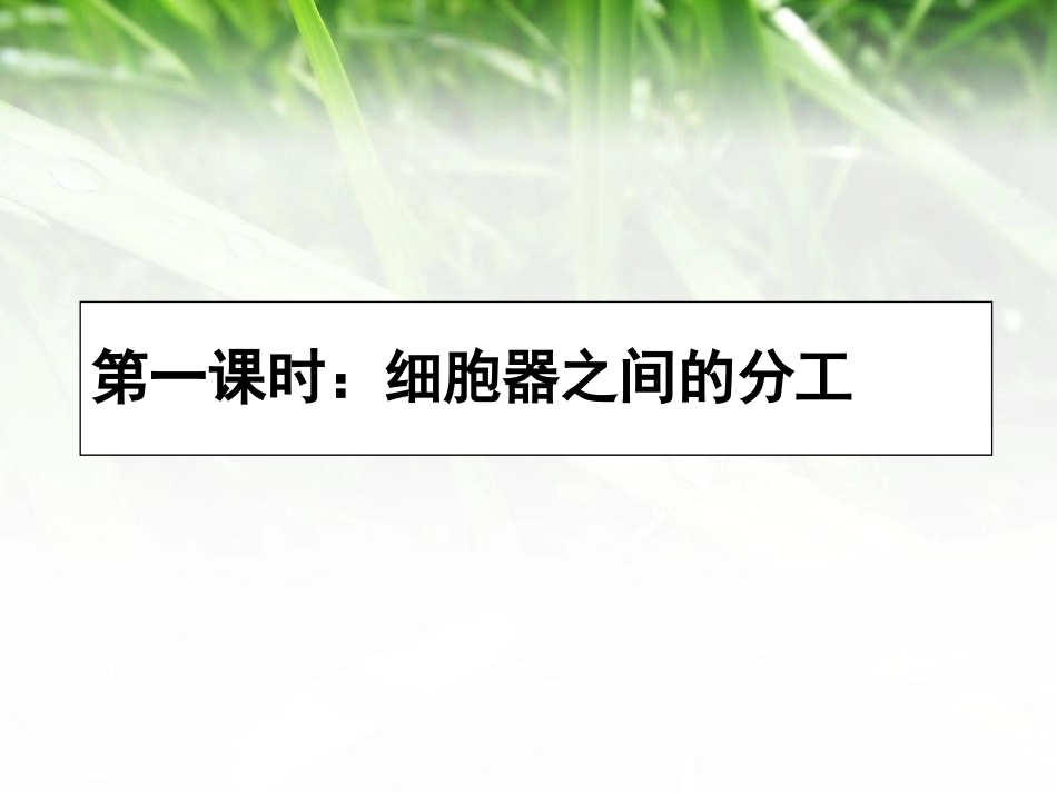 细胞器—系统内的分工与合作Z_第1页