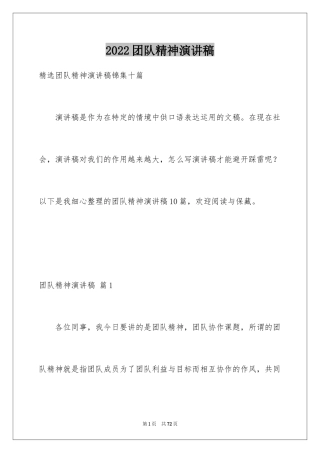 2024团队精神演讲稿_312