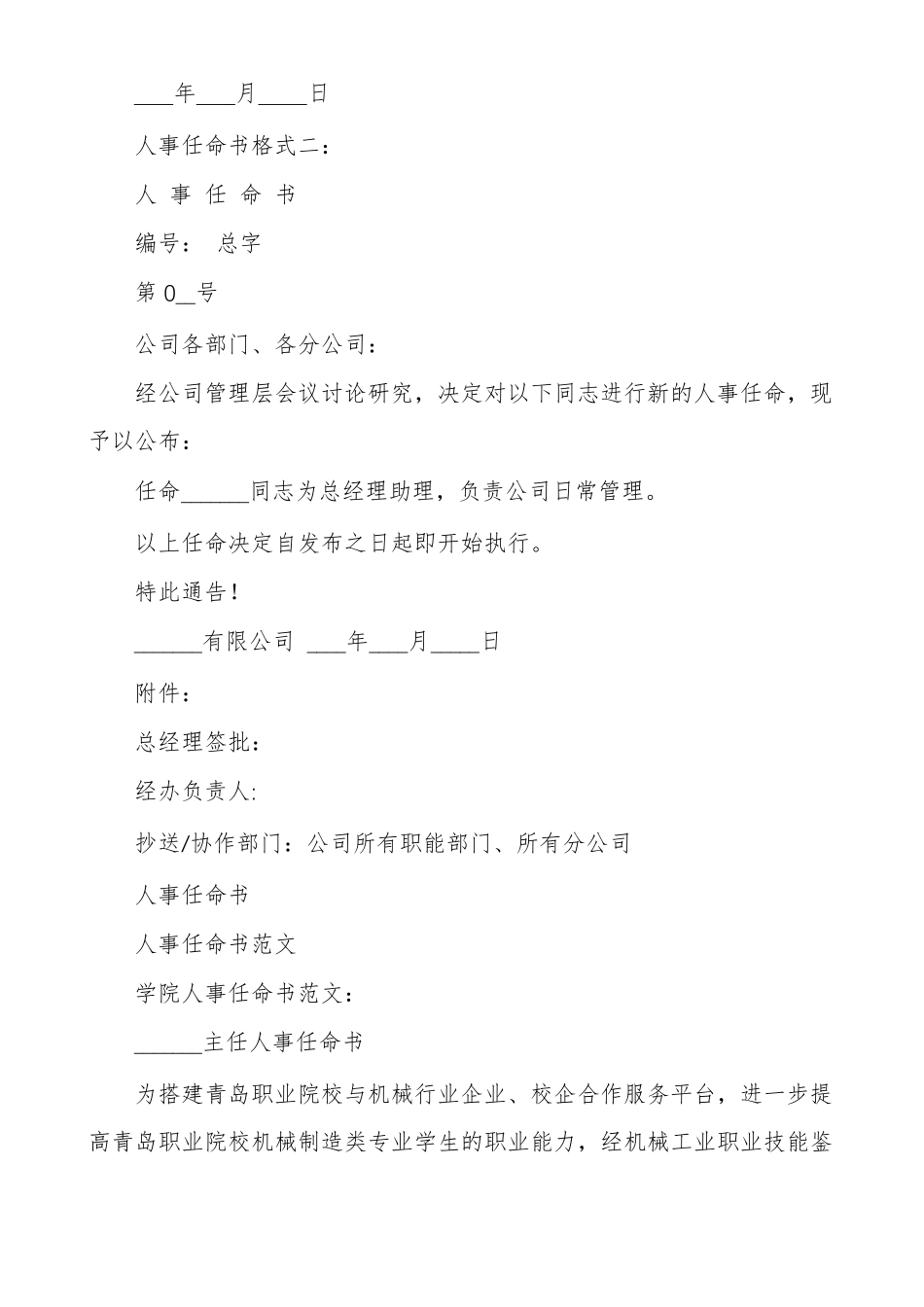 任命书格式公司任命书范本_第3页